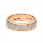Load image into Gallery viewer, Designer Single Diamond Platinum Love Bands Rose Gold Base JL PT 655
