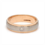 Load image into Gallery viewer, Designer Single Diamond Platinum Love Bands Rose Gold Base JL PT 655
