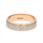 Load image into Gallery viewer, Designer Single Diamond Platinum Love Bands Rose Gold Base JL PT 655
