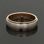 Load image into Gallery viewer, Designer Single Diamond Platinum Love Bands Rose Gold Base JL PT 655
