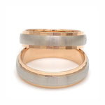 Load image into Gallery viewer, Designer Single Diamond Platinum Love Bands Rose Gold Base JL PT 655
