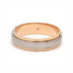 Load image into Gallery viewer, Designer Single Diamond Platinum Love Bands Rose Gold Base JL PT 655
