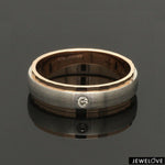 Load image into Gallery viewer, Designer Single Diamond Platinum Love Bands Rose Gold Base JL PT 655
