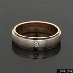 Load image into Gallery viewer, Designer Single Diamond Platinum Love Bands Rose Gold Base JL PT 655
