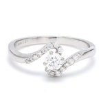 Load image into Gallery viewer, Designer Solitaire Platinum Couple Rings JL PT 583
