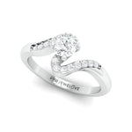 Load image into Gallery viewer, Designer Solitaire Platinum Couple Rings JL PT 583
