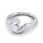 Load image into Gallery viewer, Designer Solitaire Platinum Couple Rings JL PT 583
