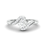 Load image into Gallery viewer, Designer Solitaire Platinum Couple Rings JL PT 583
