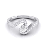 Load image into Gallery viewer, Designer Solitaire Platinum Couple Rings JL PT 583
