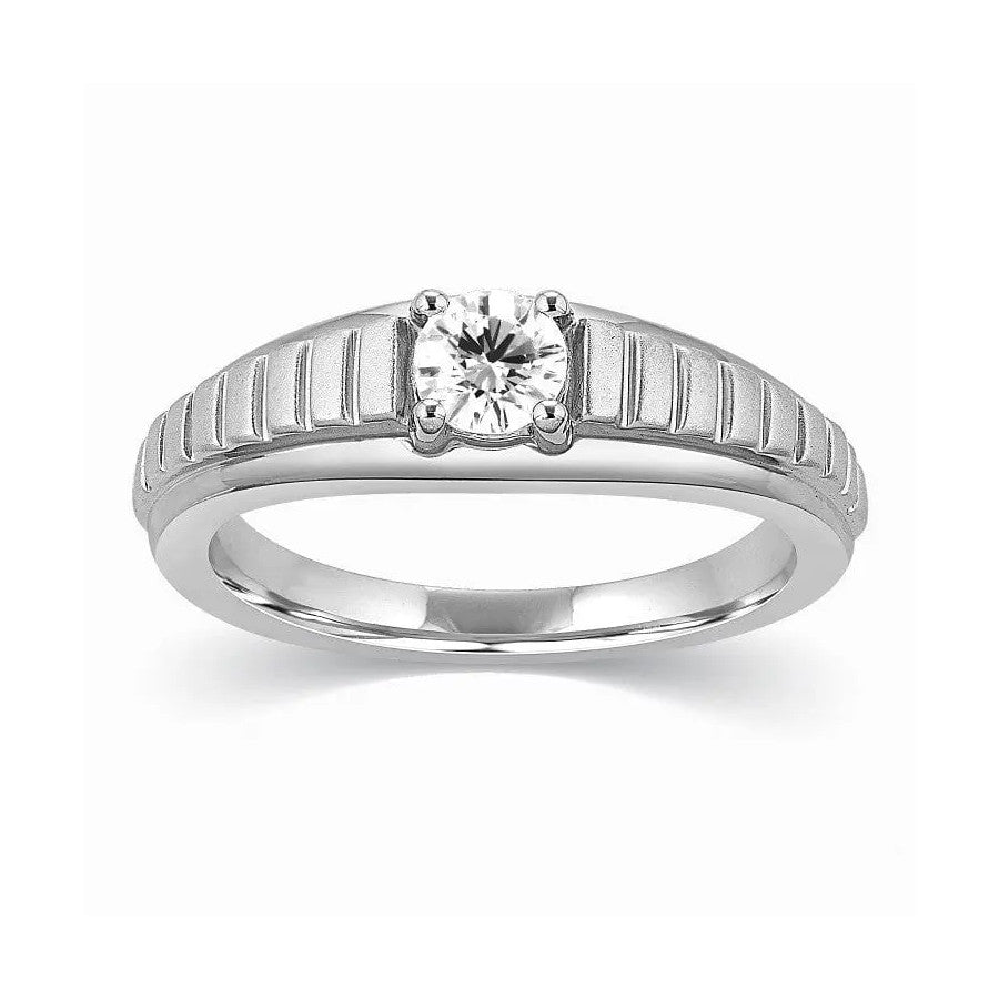 Designer Solitaire Platinum Engagement Ring for Men JL PT 313
