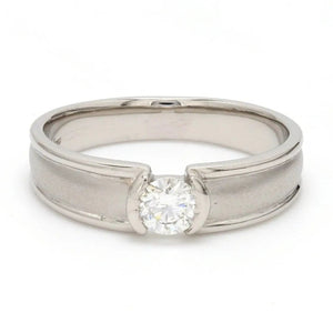 Designer Solitaire Platinum Engagement Ring for Men JL PT 316