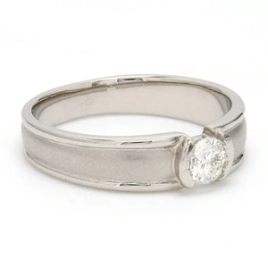 Designer Solitaire Platinum Engagement Ring for Men JL PT 316