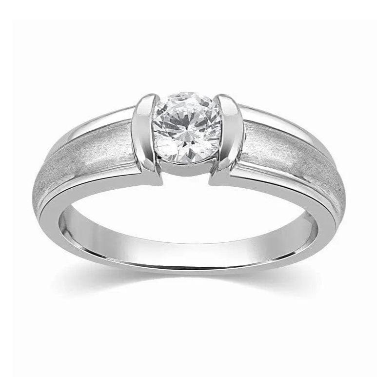 Designer Solitaire Platinum Engagement Ring for Men JL PT 316
