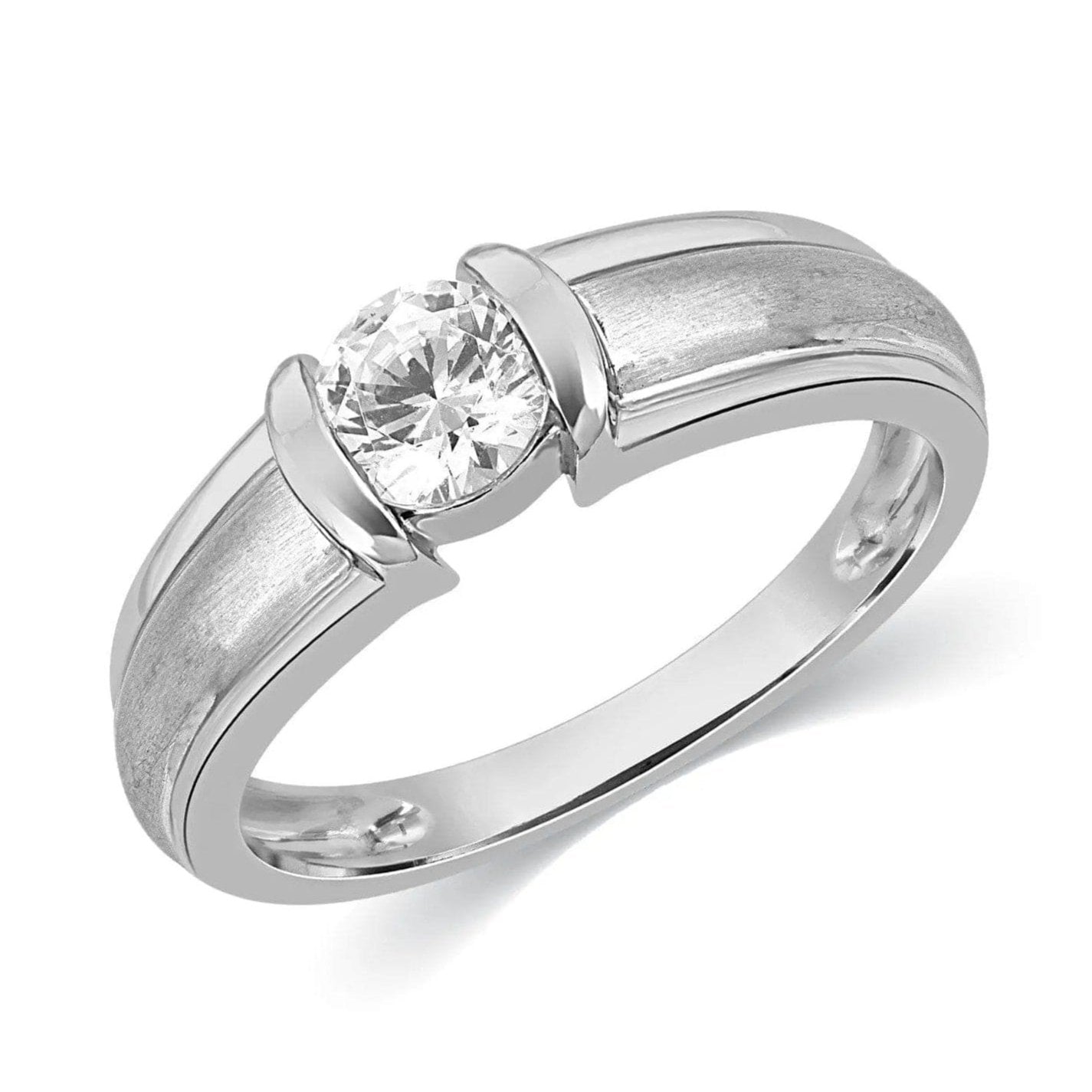 Designer Solitaire Platinum Engagement Ring for Men JL PT 316