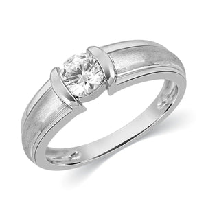 Designer Solitaire Platinum Engagement Ring for Men JL PT 316