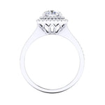 Load image into Gallery viewer, Designer Square Double Halo Solitaire Platinum Engagement Ring for Women JL PT 490
