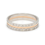 Load image into Gallery viewer, Designer Unisex Platinum &amp; Rose Gold Couple Rings JL PT 1120
