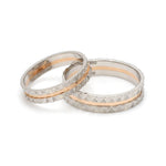 Load image into Gallery viewer, Designer Unisex Platinum &amp; Rose Gold Couple Rings JL PT 1120
