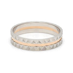 Load image into Gallery viewer, Designer Unisex Platinum &amp; Rose Gold Couple Rings JL PT 1120
