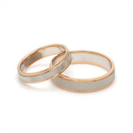 Load image into Gallery viewer, Designer Unisex Platinum &amp; Rose Gold Couple Rings JL PT 1121
