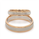 Load image into Gallery viewer, Designer Unisex Platinum &amp; Rose Gold Couple Rings JL PT 1121

