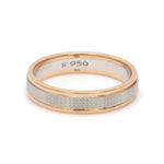 Load image into Gallery viewer, Designer Unisex Platinum &amp; Rose Gold Couple Rings JL PT 1121
