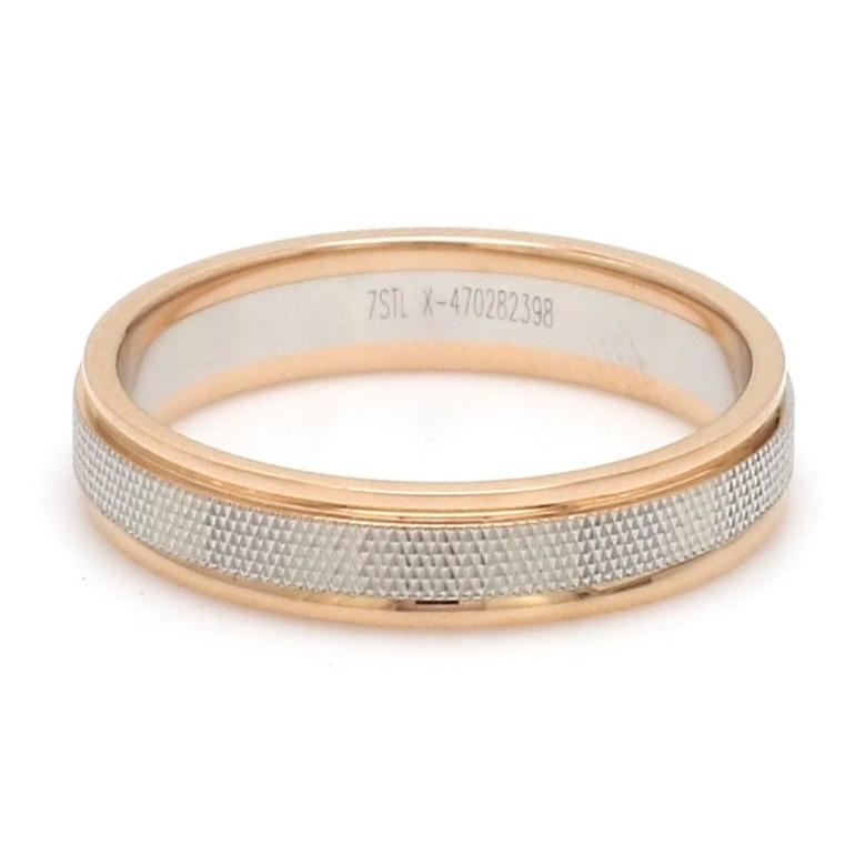 Designer Unisex Platinum & Rose Gold Couple Rings JL PT 1121