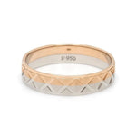 Load image into Gallery viewer, Designer Unisex Platinum &amp; Rose Gold Couple Rings JL PT 1122
