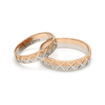Load image into Gallery viewer, Designer Unisex Platinum &amp; Rose Gold Couple Rings JL PT 1122

