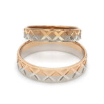 Load image into Gallery viewer, Designer Unisex Platinum &amp; Rose Gold Couple Rings JL PT 1122
