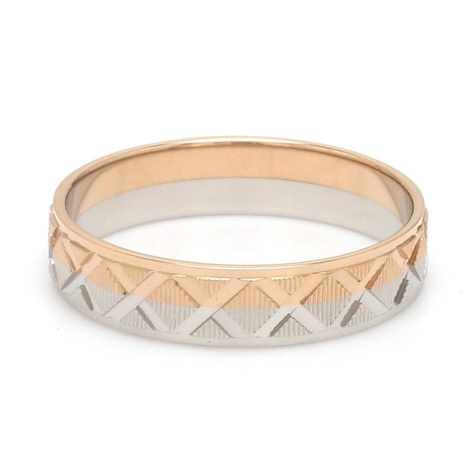 Designer Unisex Platinum & Rose Gold Couple Rings JL PT 1122