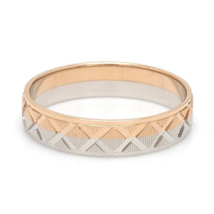 Designer Unisex Platinum & Rose Gold Couple Rings JL PT 1122