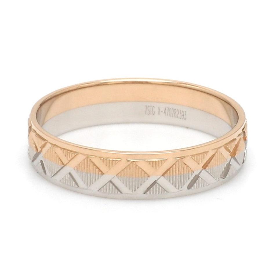 Designer Unisex Platinum & Rose Gold Couple Rings JL PT 1122