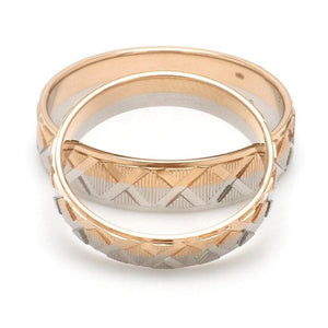 Designer Unisex Platinum & Rose Gold Couple Rings JL PT 1122