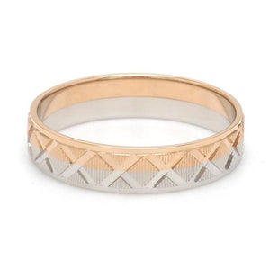 Designer Unisex Platinum & Rose Gold Couple Rings JL PT 1122