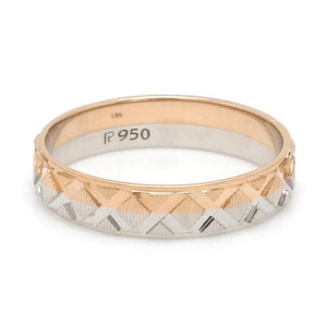 Designer Unisex Platinum & Rose Gold Couple Rings JL PT 1122