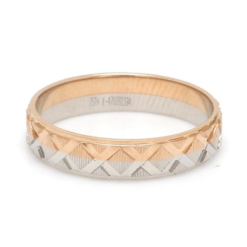 Designer Unisex Platinum & Rose Gold Couple Rings JL PT 1122