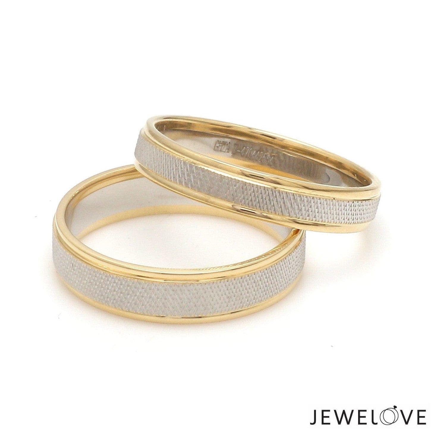 Designer Unisex Platinum & Yellow Gold Couple Rings JL PT 1121-A