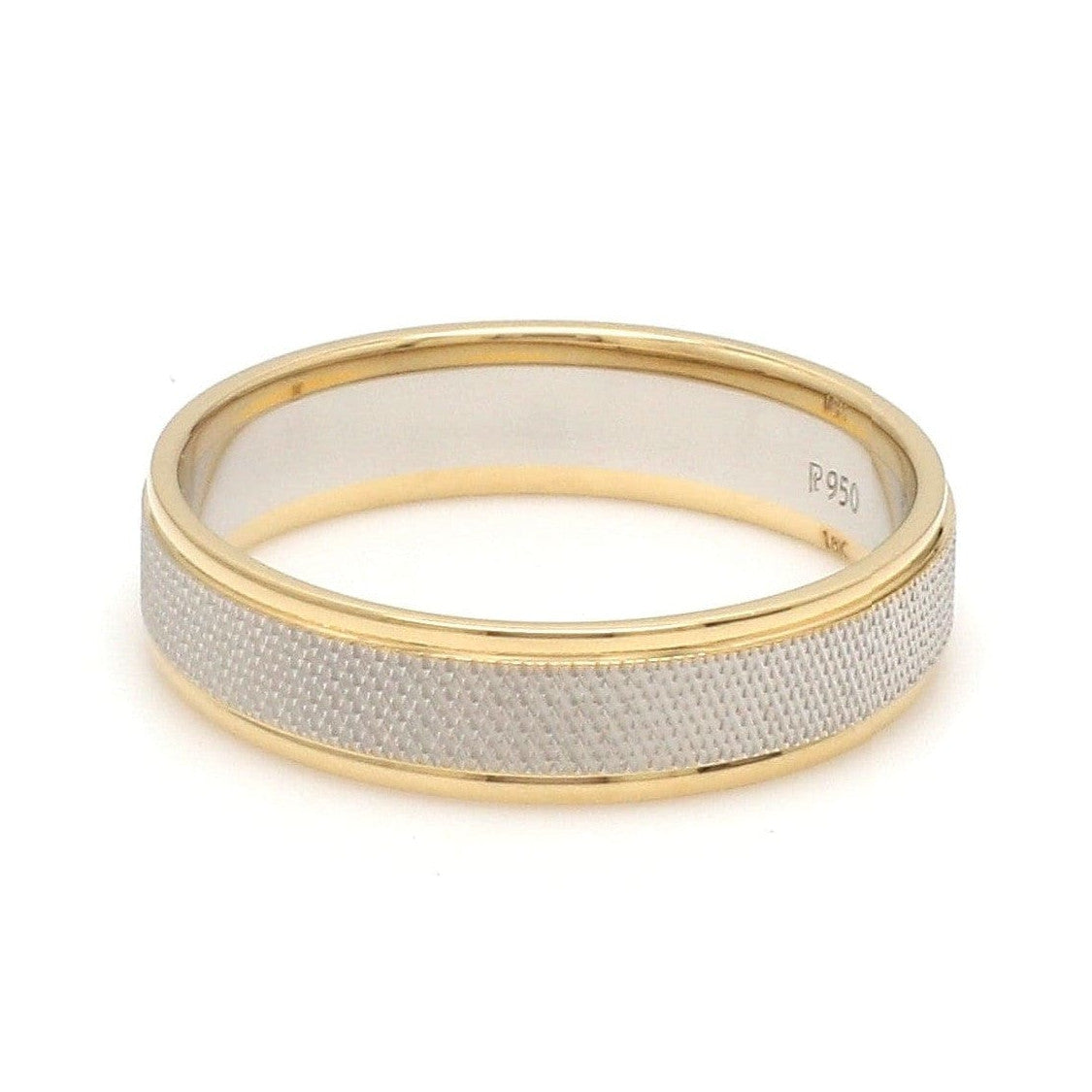 Designer Unisex Platinum & Yellow Gold Couple Rings JL PT 1121-A