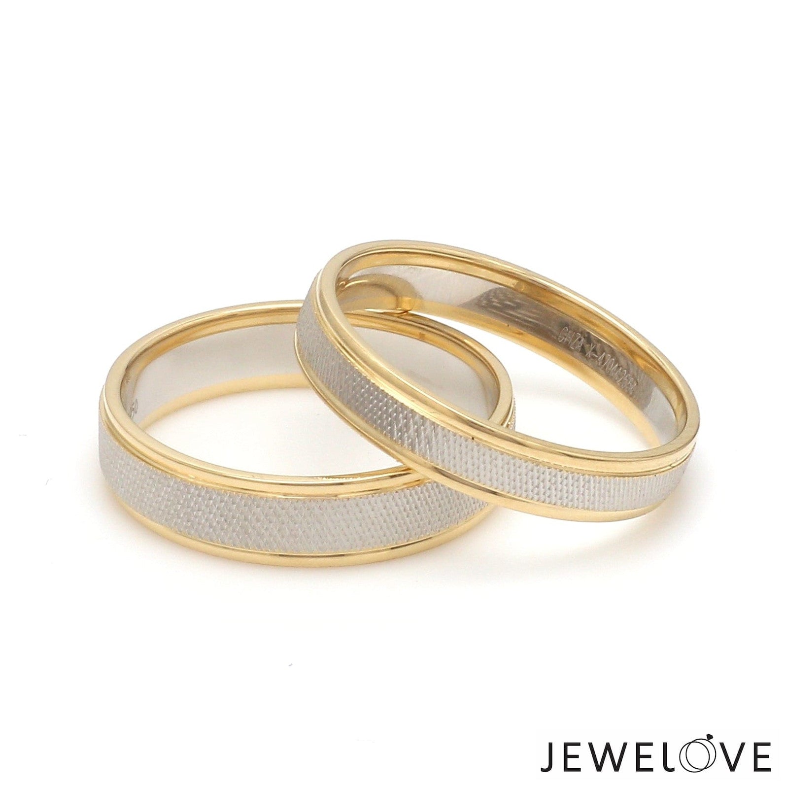 Designer Unisex Platinum & Yellow Gold Couple Rings JL PT 1121-A