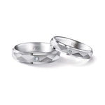 Load image into Gallery viewer, Designer Zigzag Platinum Couple Rings with Single Diamonds JL PT 526
