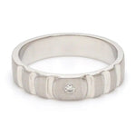 Load image into Gallery viewer, Designers Platinum Love Bands wth Hexagonal Grooves &amp; Diamonds JL PT 427
