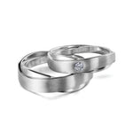 Load image into Gallery viewer, Earth &amp; Moon Celestial Platinum Rings for Couple JL PT 596
