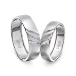Load image into Gallery viewer, Elegant Plain Platinum Couple Rings JL PT 534
