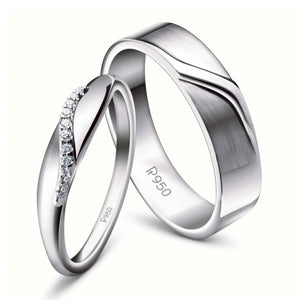 Elegant Platinum Couple Rings JL PT 453