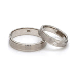 Load image into Gallery viewer, Elegant Platinum Love Bands with Matte Finish JL PT 529
