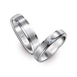 Load image into Gallery viewer, Elegant Platinum Love Bands with Matte Finish JL PT 529
