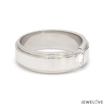 Load image into Gallery viewer, Emerald Cut Diamond Platinum Hi-Polish Ring for Men JL PT 1239
