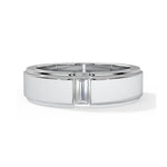 Load image into Gallery viewer, Emerald Cut Diamond Platinum Hi-Polish Ring for Men JL PT 1239
