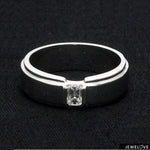 Load image into Gallery viewer, Emerald Cut Diamond Platinum Hi-Polish Ring for Men JL PT 1239
